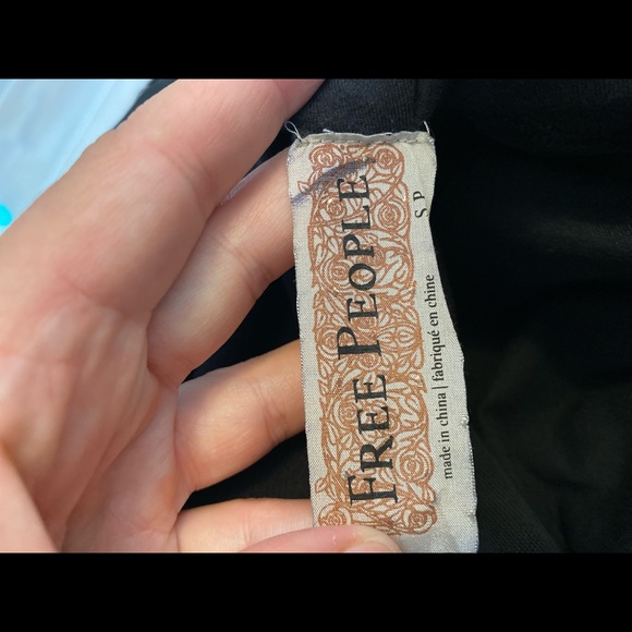 Free People Maxi Skirt Black Floral and Sheer boho - Picture 5 of 5